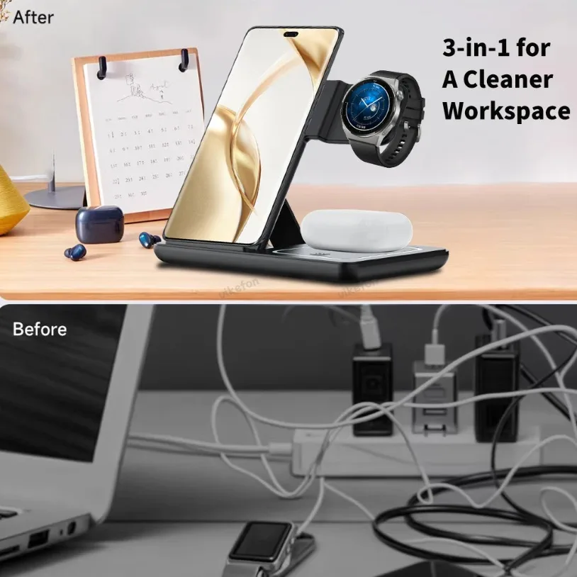 3 in 1 Foldable Wireless Charg - đánh giá và giá Smart Home Office