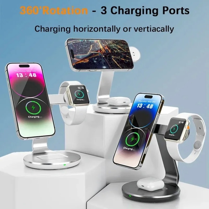 3 in 1 Wireless Charger Stand  - đánh giá và giá Smart Home Apple