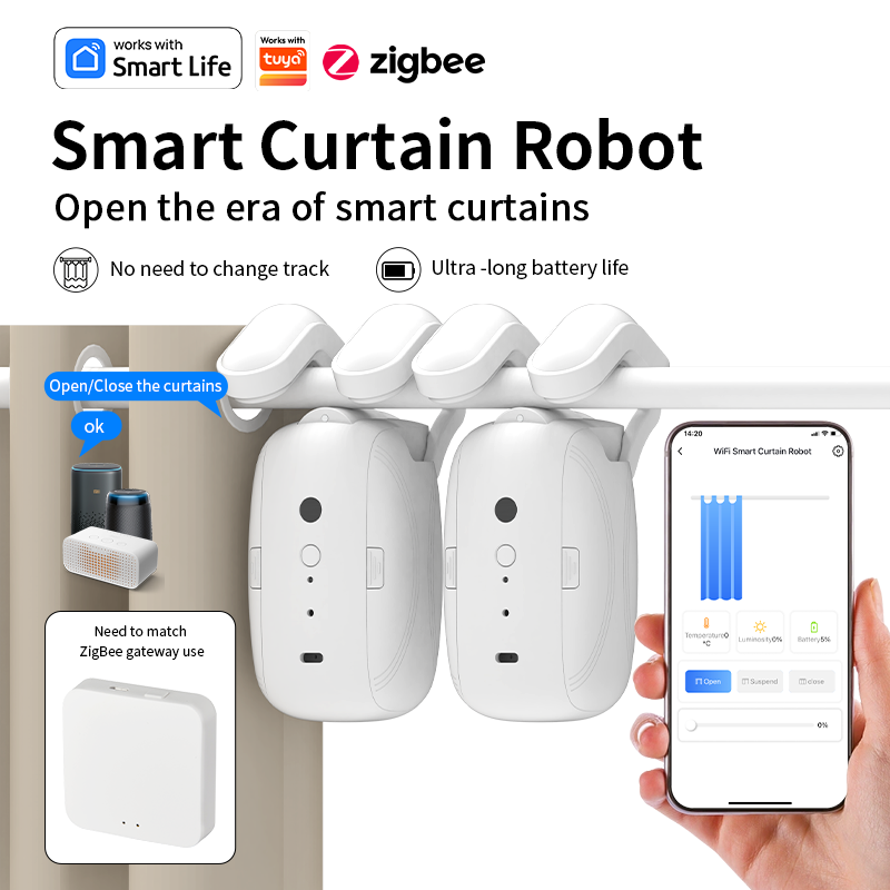 Zigbee Smart Curtain Driver Ro - đánh giá và giá Smart Curtain Robot